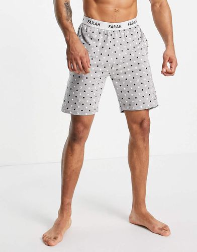 Fairburn - Short confort à pois - /blanc - Farah - Modalova