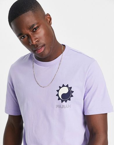 Mackey - T-shirt en coton à imprimé yin et yang - Lilas - Farah - Modalova