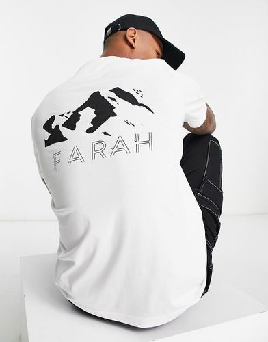 Terry - T-shirt en coton avec logo et imprimé au dos - Farah - Modalova