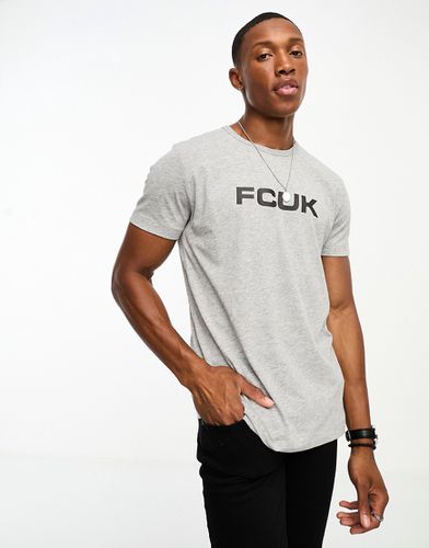 FCUK - T-shirt à logo - clair mélangé - French Connection - Modalova