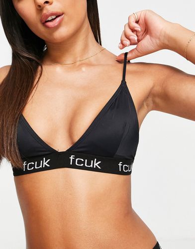 Haut de bikini rembourré avec bande à logo - FCUK - Modalova
