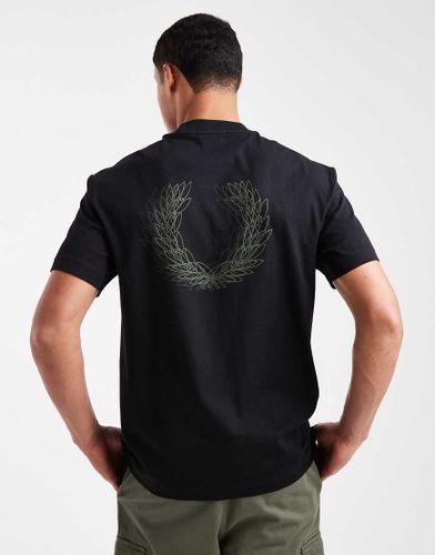 T-shirt avec logo brouill imprim au dos - Fred Perry - Modalova