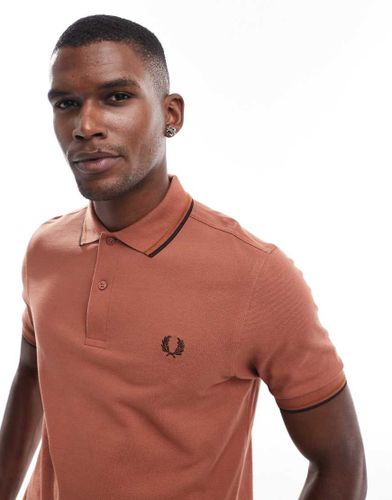 Polo avec bordures  double liser - Rouille - Fred Perry - Modalova