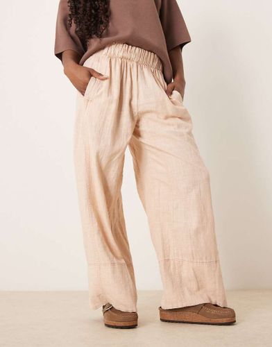 Days End - Pantalon  enfiler en lin - Sable - Free People - Modalova