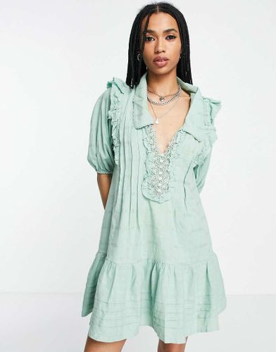 Elora - Robe courte à carreaux - Free People - Modalova