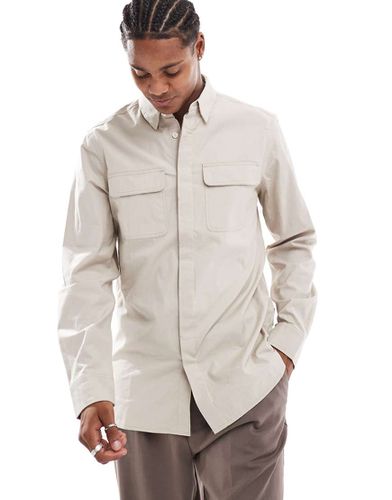 French Connection - Chemise avec poches poitrine - Taupe - French Connection Mens - Modalova