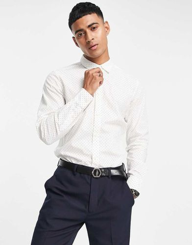 Chemise manches longues à imprimé carrés - Blanc/ - French Connection - Modalova