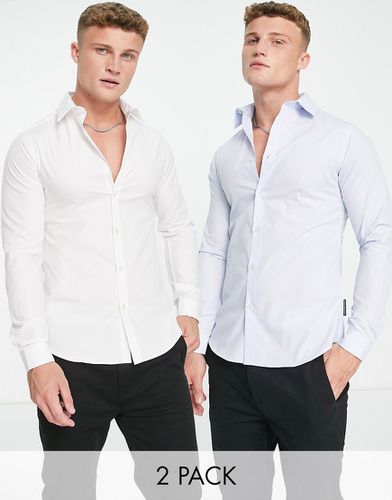 Lot de 2 chemises ajustées élégantes - Blanc et - French Connection - Modalova