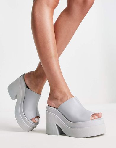 Sandales style mules en PU à semelle chunky - trempé - LBLUE - Kaltur - Modalova