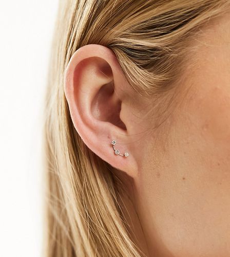 Bijoux d'oreilles en argent massif avec cristaux ronds - Kingsley Ryan - Modalova