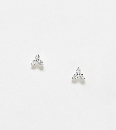 Boucles d'oreilles grappes ornées de 3 pierres en argent massif - Kingsley Ryan - Modalova