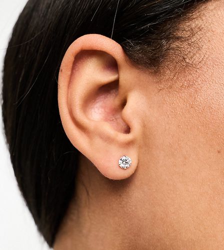 Clous d'oreilles 5mm ornés de cristaux en argent massif - Kingsley Ryan - Modalova
