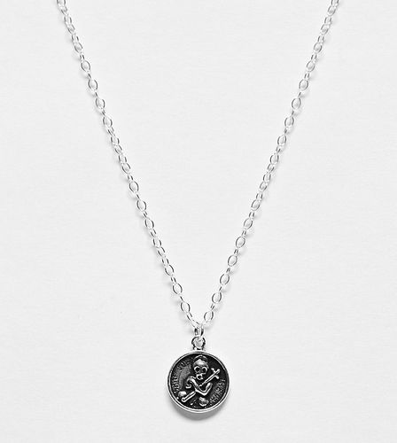 Collier en argent massif avec pendentif pièce - Kingsley Ryan Curve - Modalova