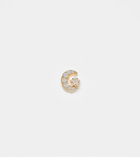 Labret croissant et étoile à pierre plaquée or en acier inoxydable - Kingsley Ryan - Modalova