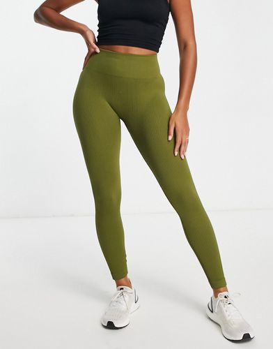 Legging de sport d'ensemble sans coutures - Kaki - Hoxton Haus - Modalova