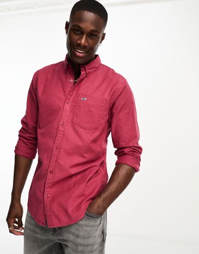 Chemise manches longues avec logo - Hollister - Modalova