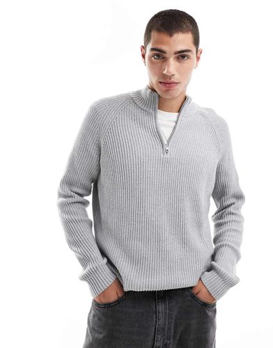 Pull en maille à fermeture éclair partielle - Hollister - Modalova