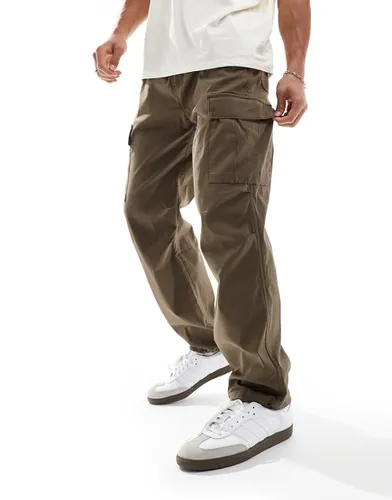 Pantalon de jogging cargo ample style parachute en nylon et coton - Marron - Hollister - Modalova