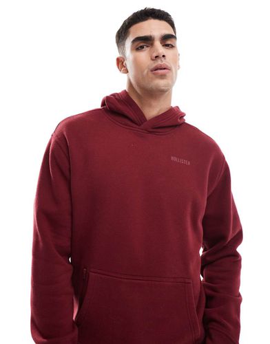 Sweat à capuche - Bordeaux - Hollister - Modalova