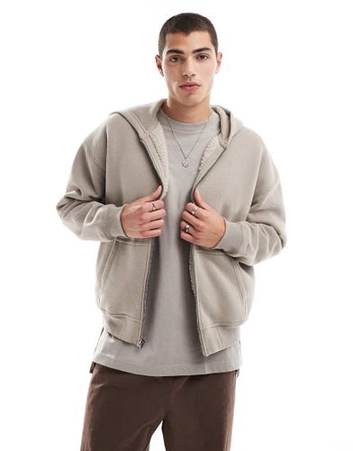 Sweat  capuche confort doubl de polaire - Beige - Hollister - Modalova
