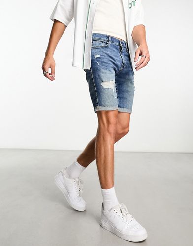 Short skinny en jean effet usé - Délavage moyen - Hollister - Modalova