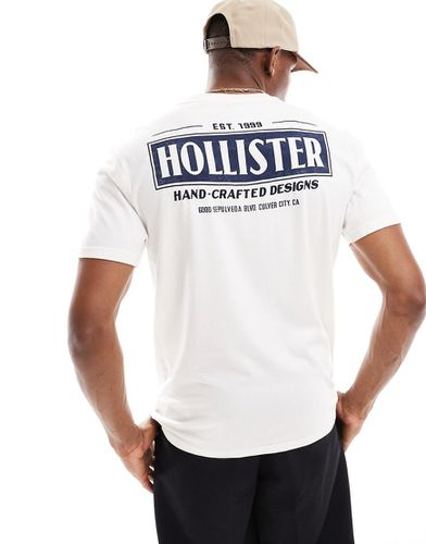 T-shirt imprimé au dos - Crème - Hollister - Modalova