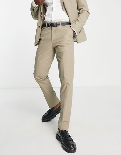 Pantalon de costume skinny en lin - Marron - Harry Brown - Modalova
