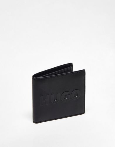 HUGO - Tyler - Portefeuille à deux volets en cuir avec logo et porte-monnaie - Noir - Hugo Red - Modalova