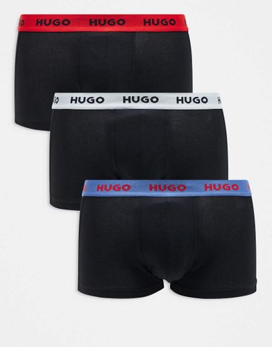 HUGO - Bodywear - Lot de 3 boxers  taille colore et logo contrastant - Hugo Red - Modalova