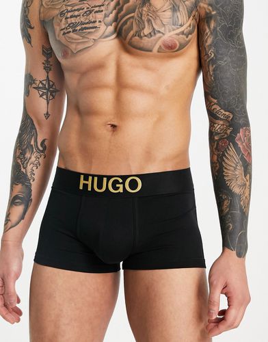 Hugo - Boxer à logo doré - Noir - HUGO Bodywear - Modalova