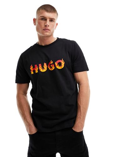 HUGO - Danda - T-shirt à logo flamme - Hugo Red - Modalova