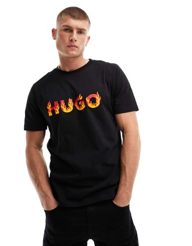 HUGO - Danda - T-shirt à logo flamme - Hugo Red - Modalova