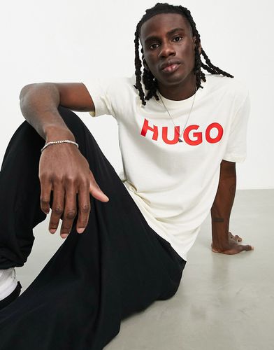 Dulivio - T-shirt à logo poitrine - Taupe - Hugo - Modalova