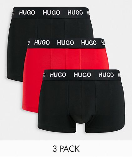 Hugo - Lot de 3 boxers avec taille griffée - et rouge - HUGO Bodywear - Modalova