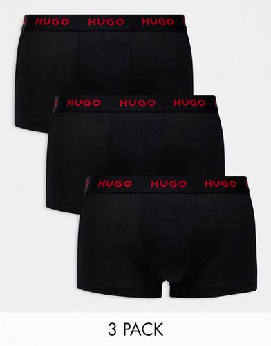 Bodywear - Lot de 3 boxers avec taille à logo rouge - Hugo Red - Modalova