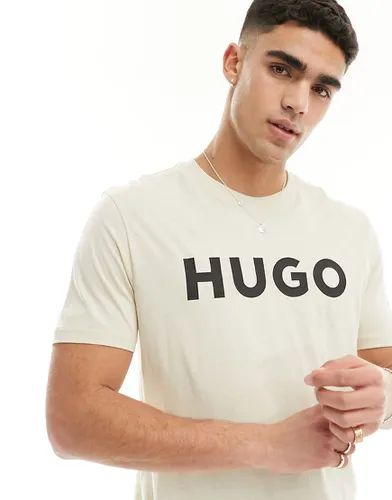 Dulivio - T-shirt à logo - Taupe - Hugo Red - Modalova