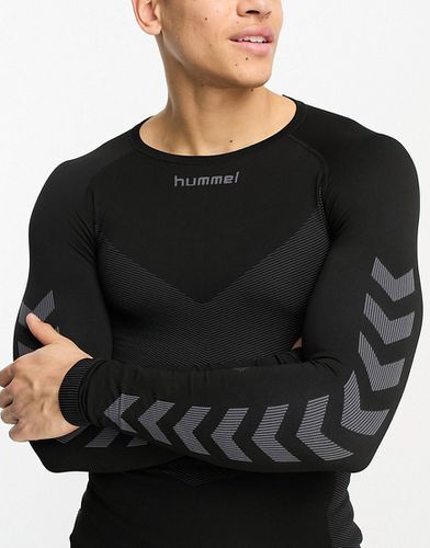 First - T-shirt sans coutures à manches longues en jersey - Noir - Hummel - Modalova