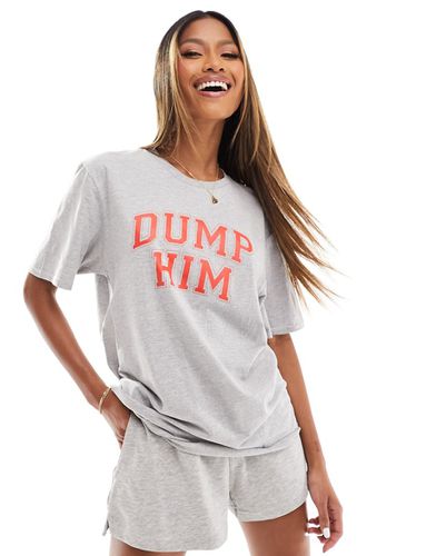 T-shirt à inscription Dump Him » - In The Style - Modalova