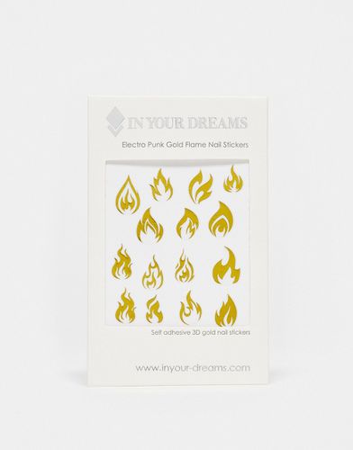 Electro Punk Gold Flame - Stickers 3D pour ongles - In Your Dreams - Modalova