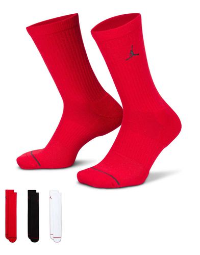 Everyday Cushioned - Lot de 3 paires de chaussettes - Rouge/noir/blanc - Jordan - Modalova