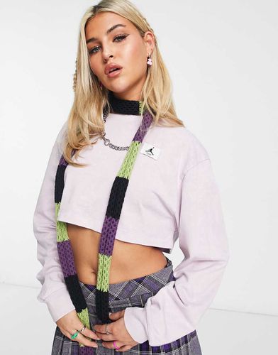 Flight - Crop top manches longues - Lilas délavé - Jordan - Modalova