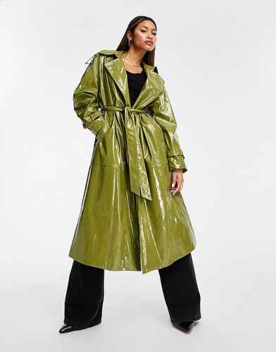 Trench-coat oversize en similicuir - verni - Jayley - Modalova