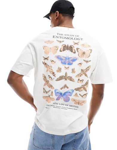 T-shirt oversize avec imprimé Entomology au dos - Babeurre - Jack & Jones - Modalova