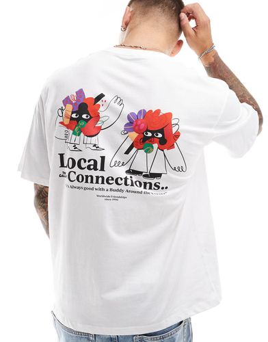 T-shirt oversize avec imprimé Local Connections au dos - Jack & Jones - Modalova