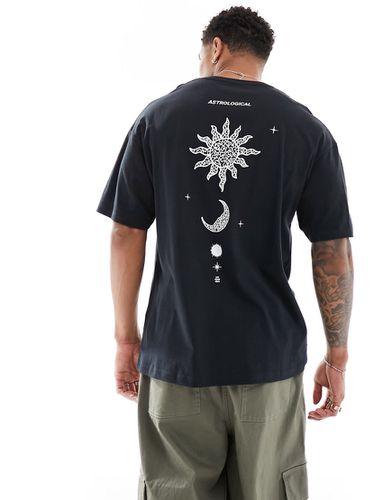 T-shirt oversize avec imprimé lune et soleil au dos - Jack & Jones - Modalova