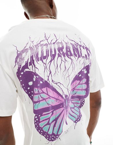 T-shirt oversize avec imprimé papillon au dos - Jack & Jones - Modalova