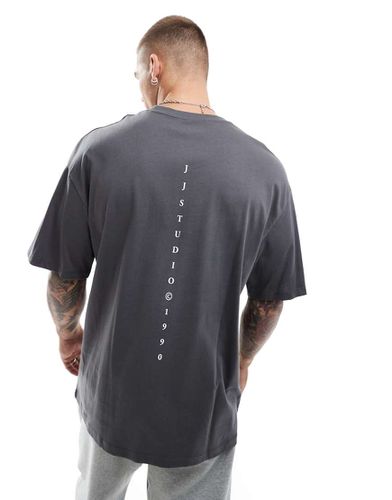 T-shirt oversize avec imprimé Studio au dos - Anthracite - Jack & Jones - Modalova