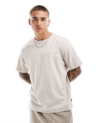 T-shirt oversize avec imprimé sur la poche - Beige - Jack & Jones - Modalova