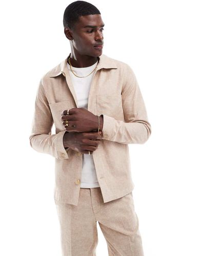 Veste de costume casual en lin mélangé de qualité supérieure - Beige - Jack & Jones - Modalova