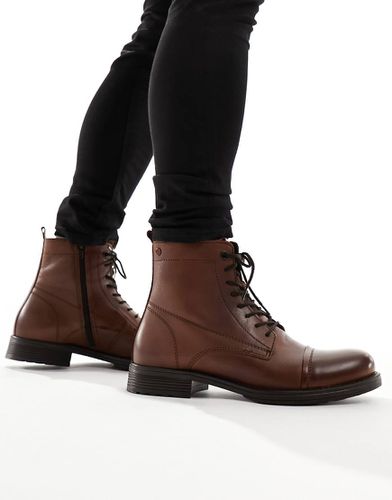 Bottes en cuir à lacets - Jack & Jones - Modalova